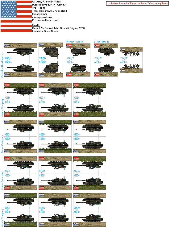 US M1IP Abrams Armor Battalion (Micro-Scale)