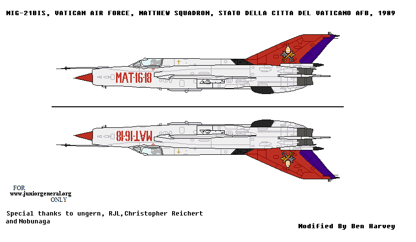 Vatican Mig-21Bis Jet