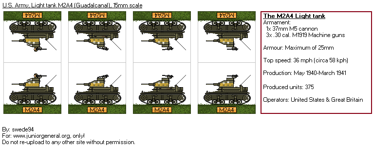 US M2A4 Light Tanks