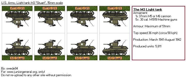 US M3 Stuart Tanks