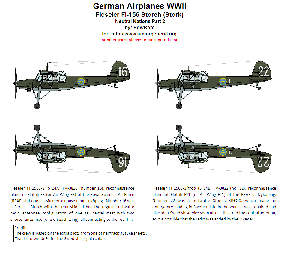 Sweden Fieseler Fi-156 Storch