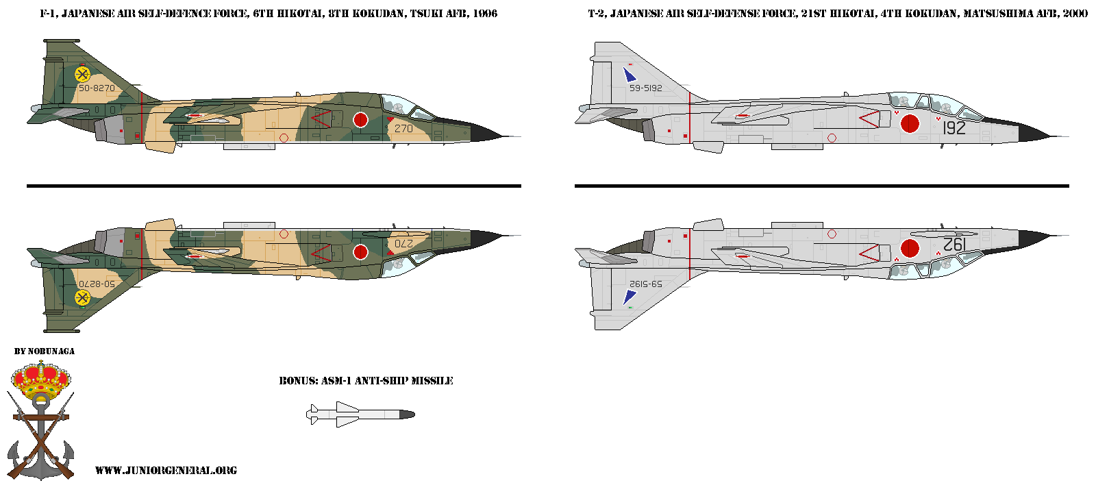 Japanese F-1 and T-2