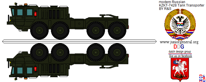 Russian KZKT-7428 Tank Transporter