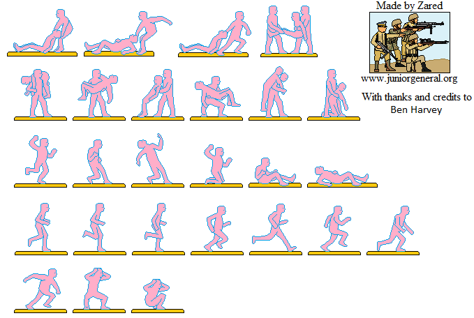 Poses - Wounded, Fleeing