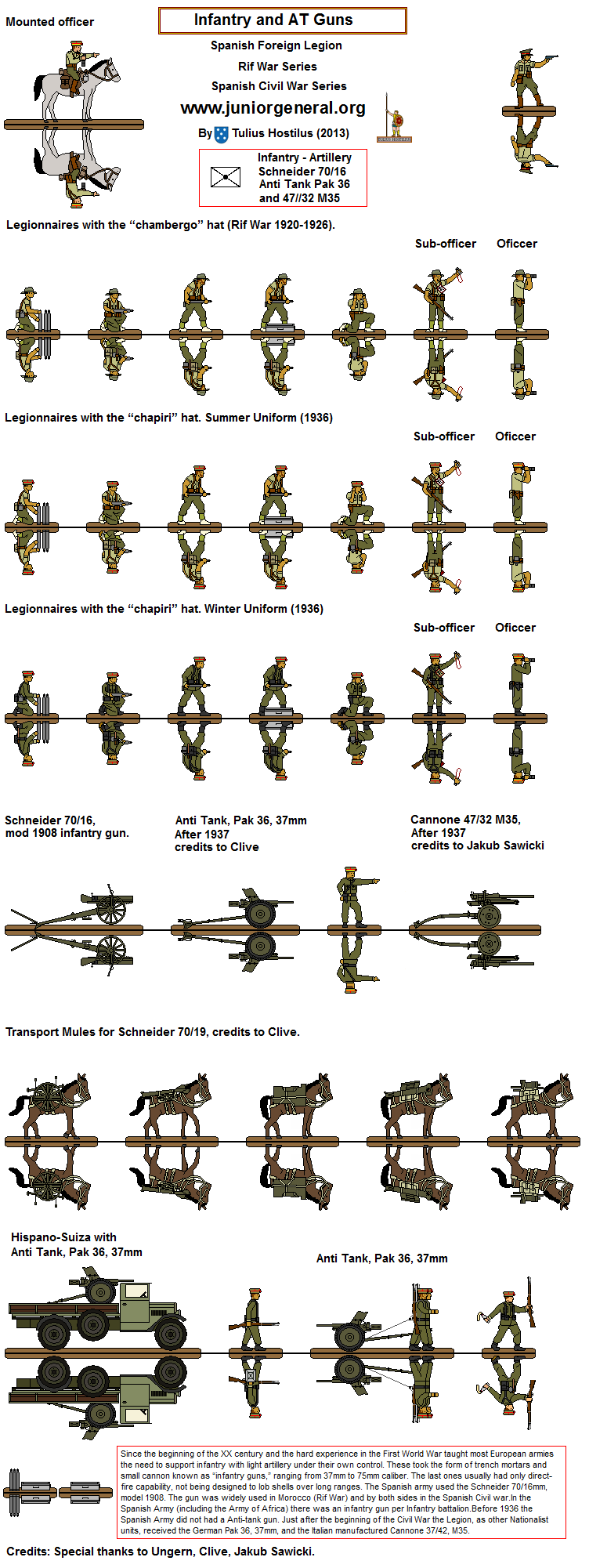 Spanish Foreign Legion Infantry Guns