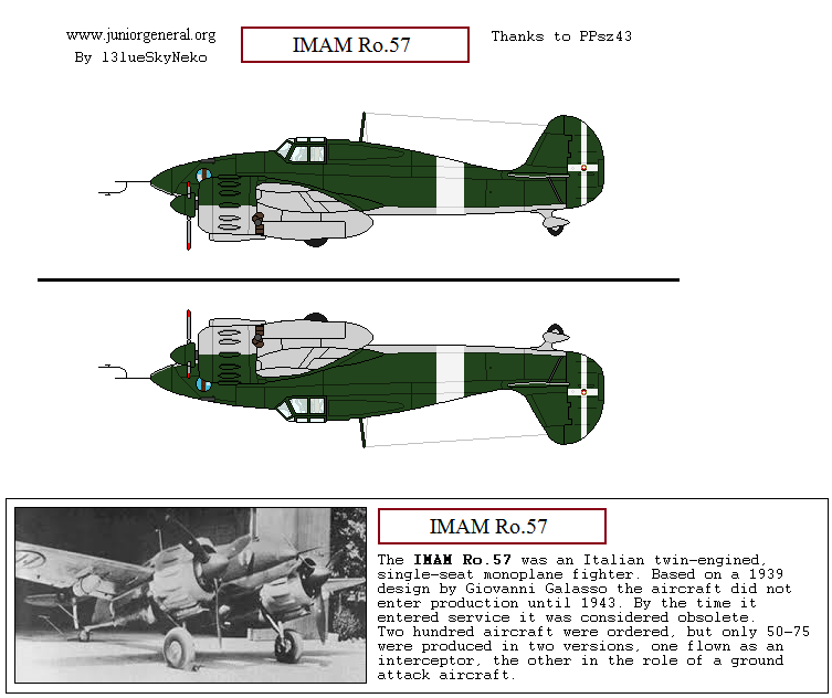 Italian IMAM Ro. 57 Aircraft