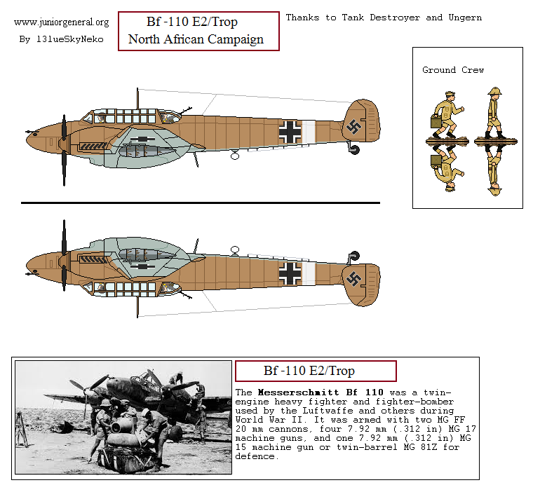Messerschmitt Bf-110 E2 (North Africa)
