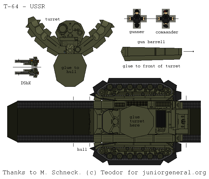 Soviet T-64 Tank (3-D Fold Up)