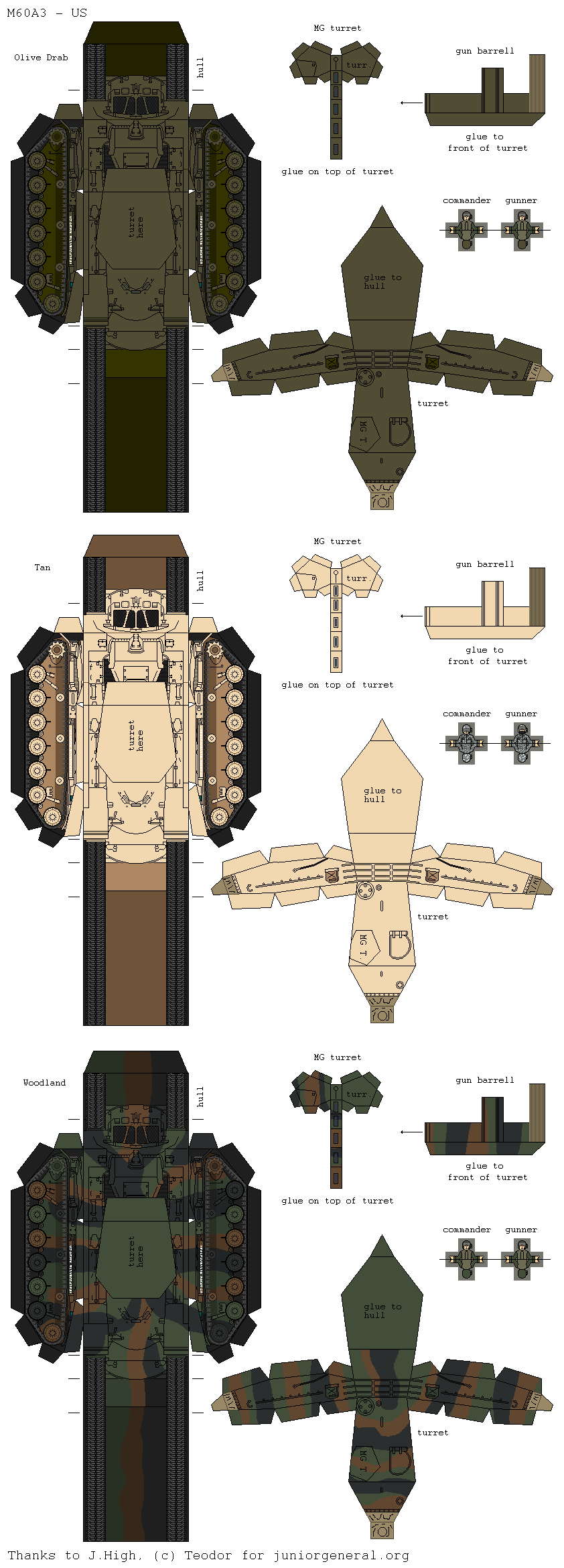 US M-60A3 (3-D Fold Up)