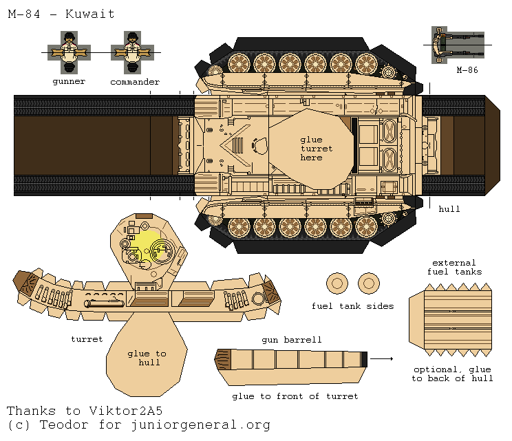 Kuwait M-84 (3-D Fold Up)