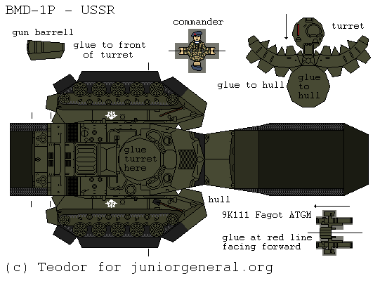 Soviet BMD-1P (3-D Fold Up)