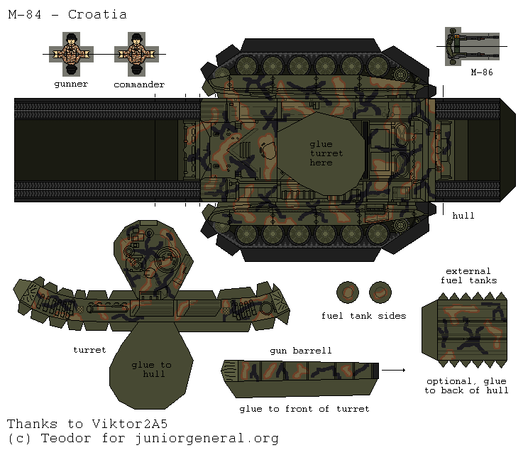 Croatia M-84 (3-D Fold Up)