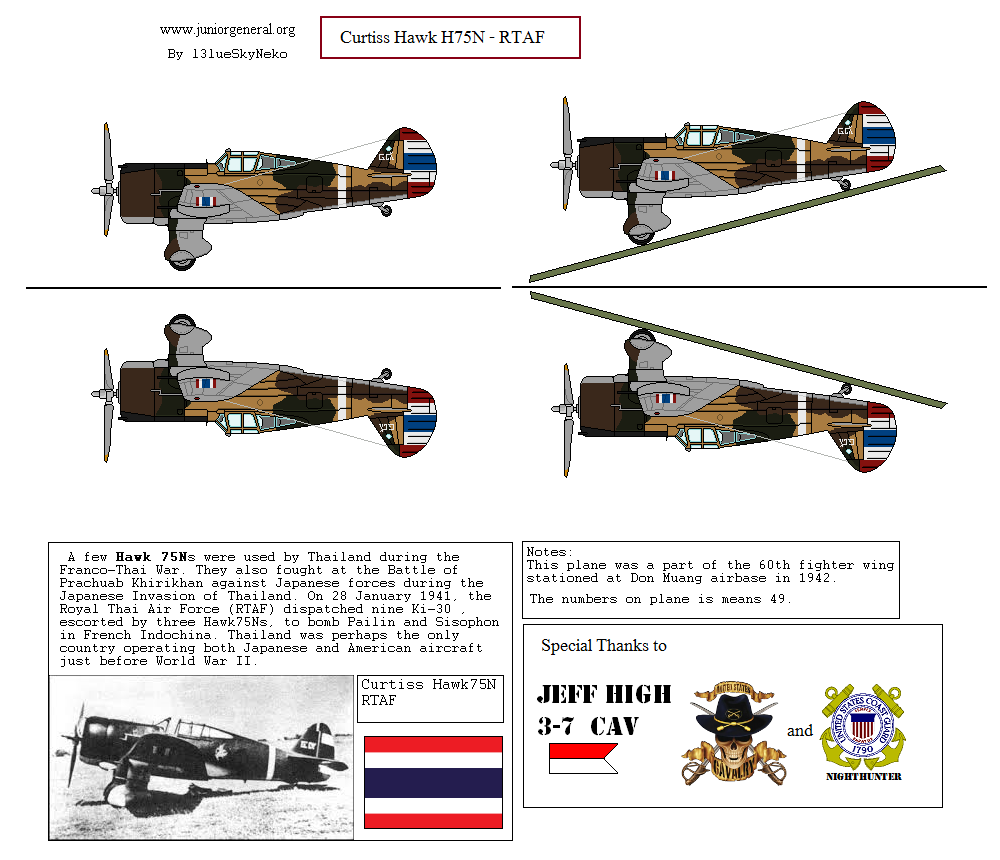 Thailand Curtiss Hawk H75N
