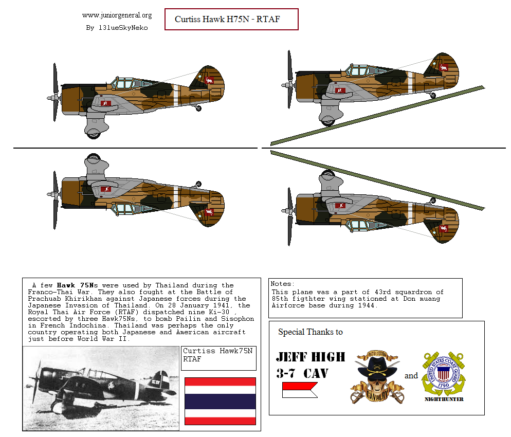 Thailand Curtiss Hawk H75N