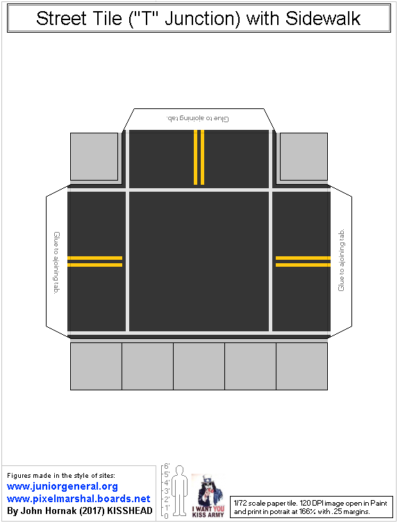 Street Tile T Junction