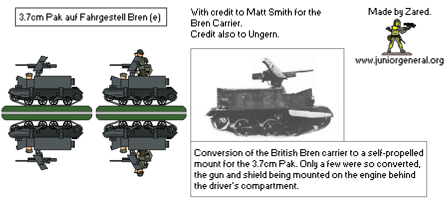 37mm Pak auf Fahrgestell Bren