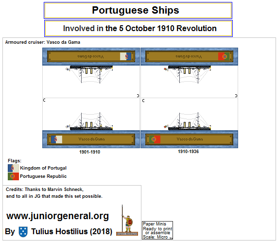 Portuguese Armored Cruiser (Micro-Scale)
