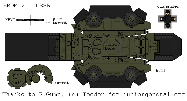 Soviet Union BRDM-2 (3D Fold Up)