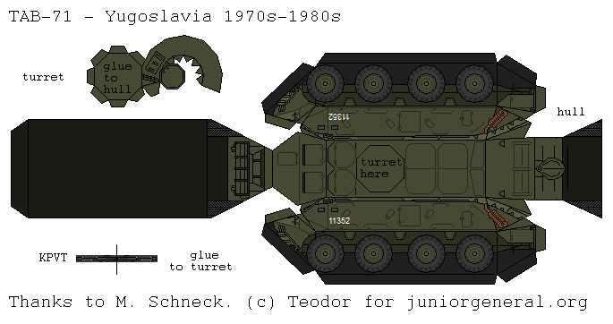 Yugoslavia TAB-71 (3D Fold Up)
