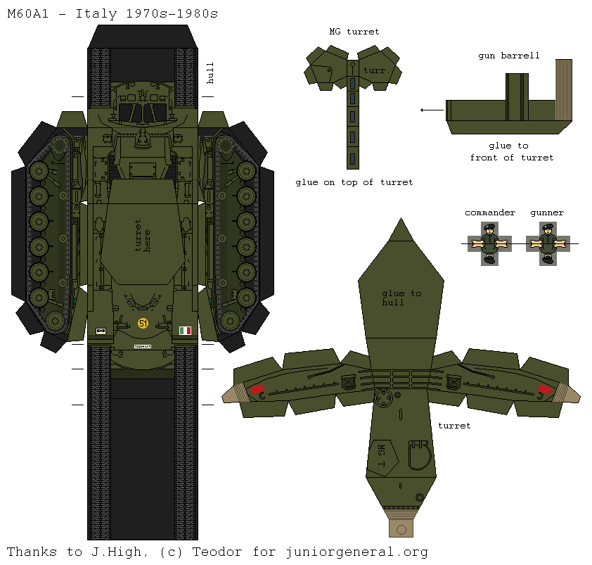 Italian M60A1 (3D Fold Up)