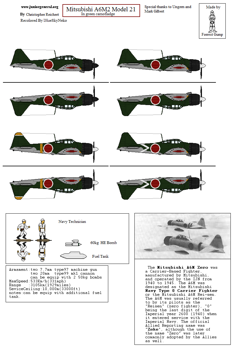 Mitsubishi A6M2 Model 21