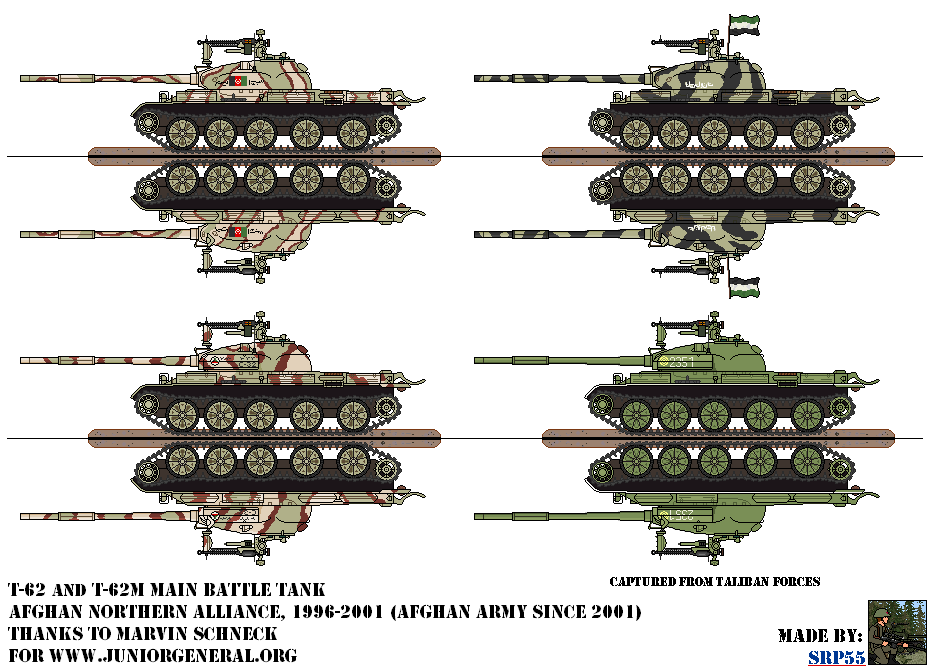 Afghan Northern Alliance T-62 Tank