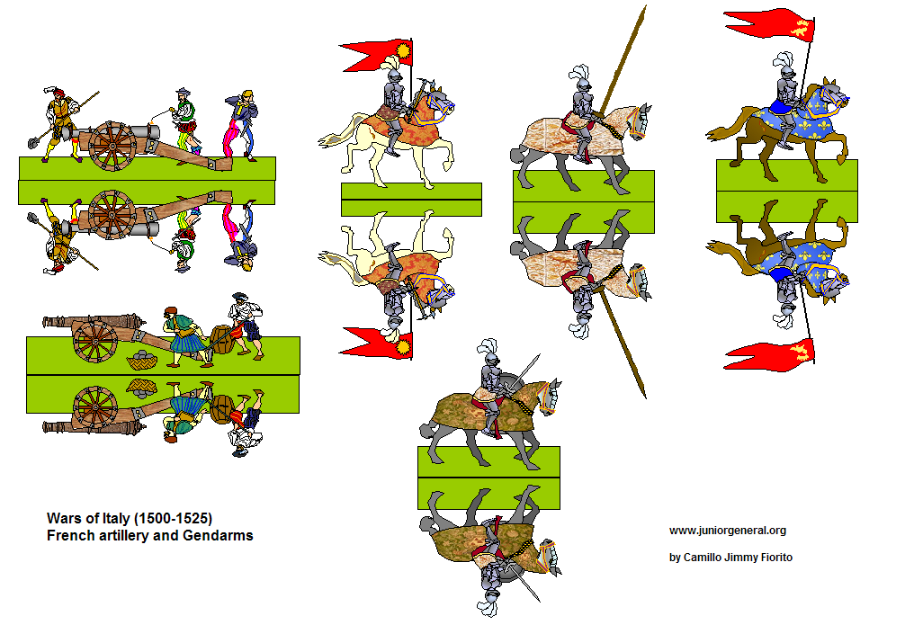 French Artillery and Gendarms