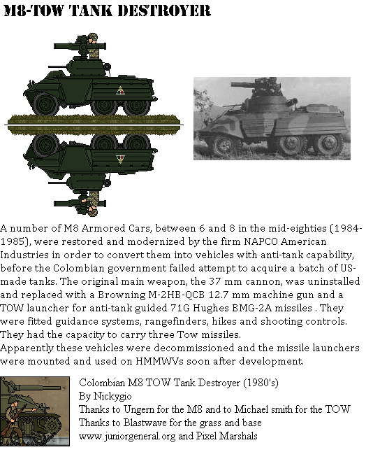 Colombian M-8 TOW Tank Destroyer