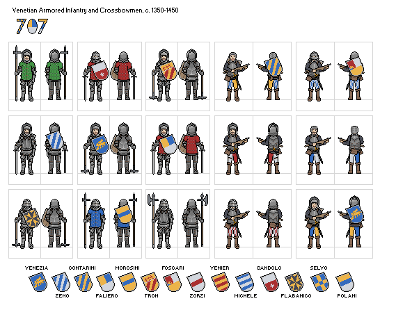 Venetian Armored Infantry and Crossbowmen