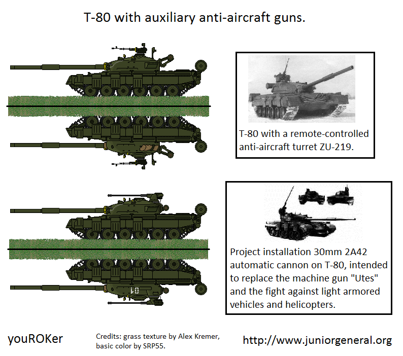 Russian T-80 with Anti-Aircraft Turret