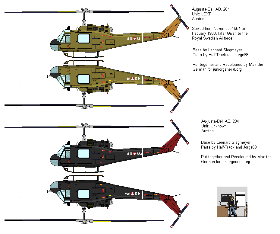 Austrian Augusta-Bell AB 204 Helicopter