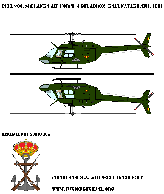 Sri Lanka Bell 206 Helicopter