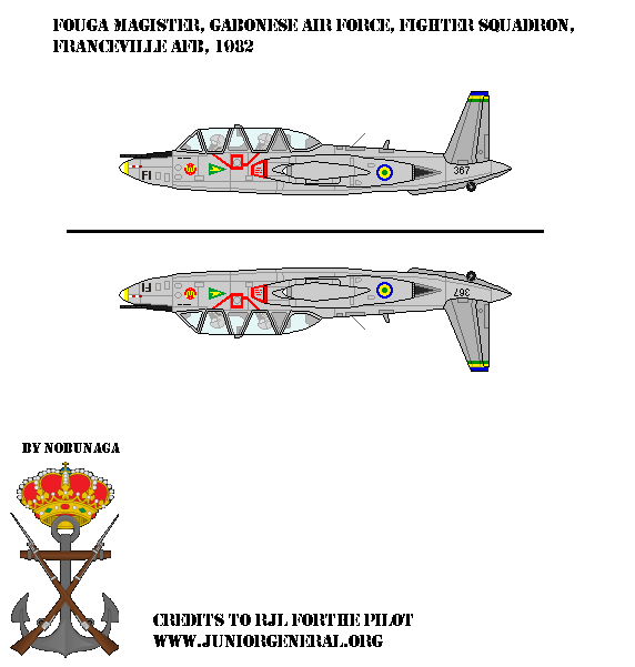 Gabonese Fouga Magister Aircraft