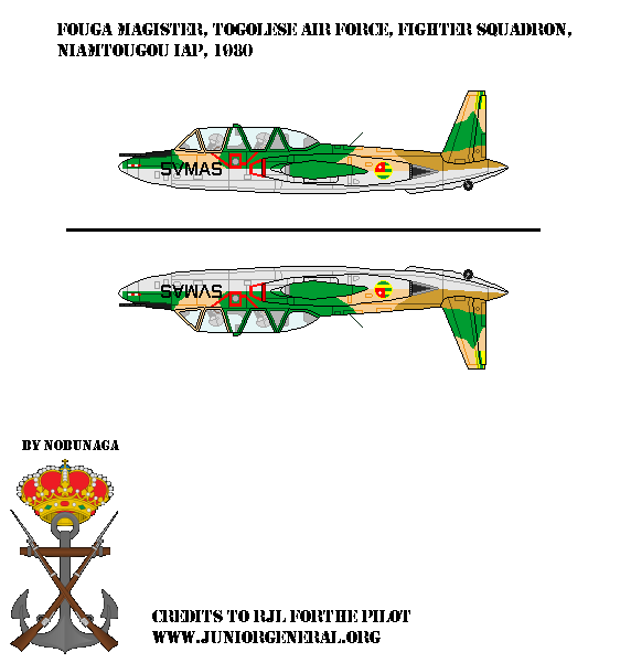 Togolese Fouga Magister Aircraft