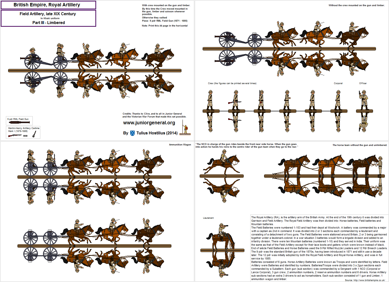 British Royal Artillery (Limbered)