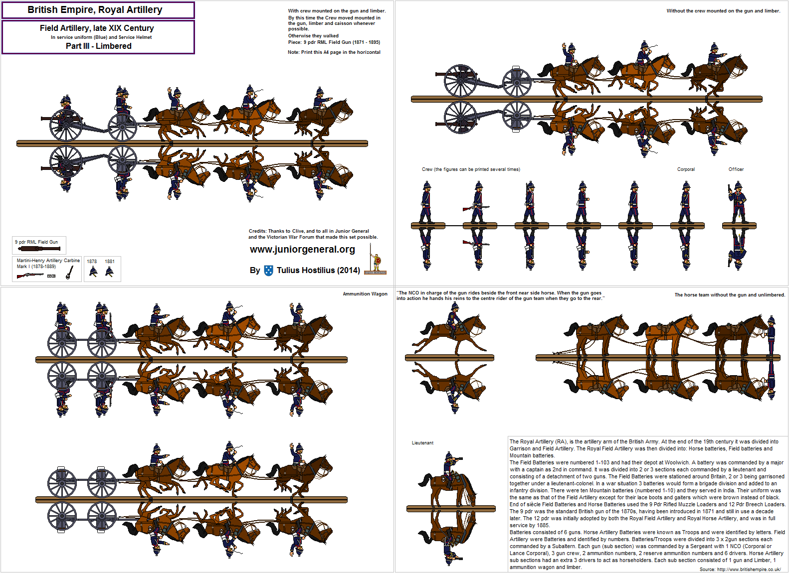 British Royal Artillery (Limbered)