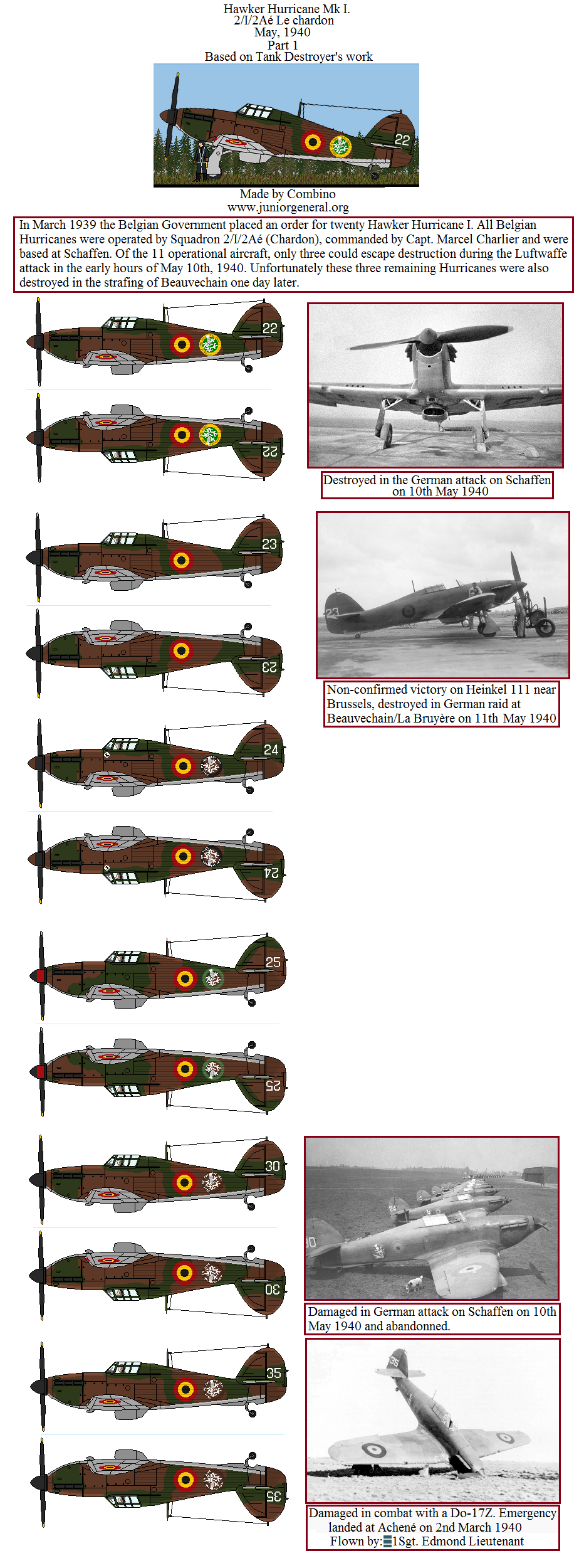 Belgian Hawker Hurricane Mk I