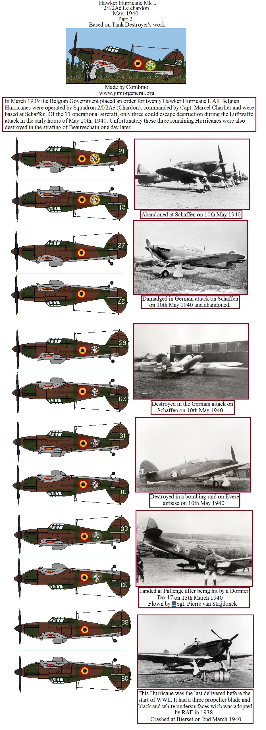 Belgian Hawker Hurricane Mk I