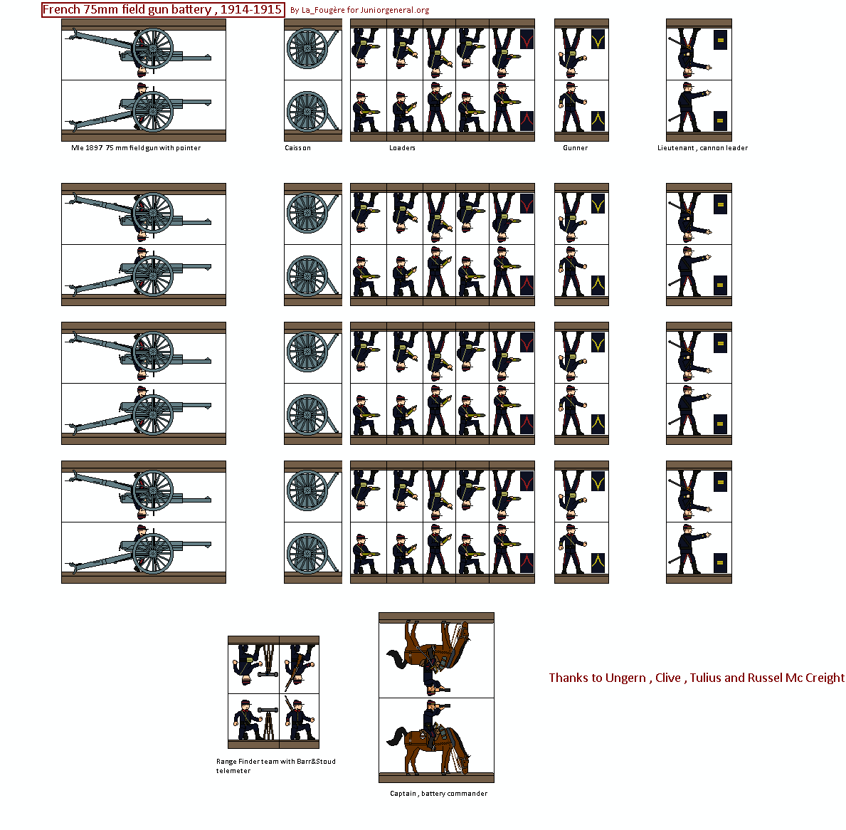 French 75mm Field Gun Battery