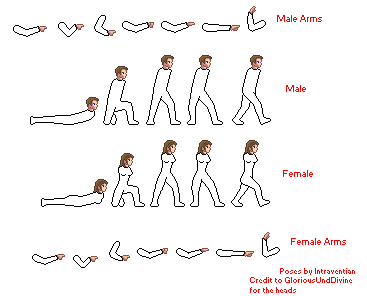 Pose Sheet Male and Female