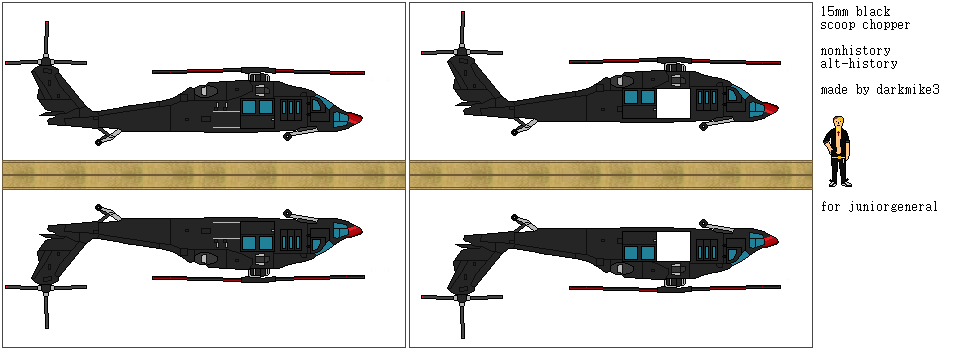 black scoop Helicopter