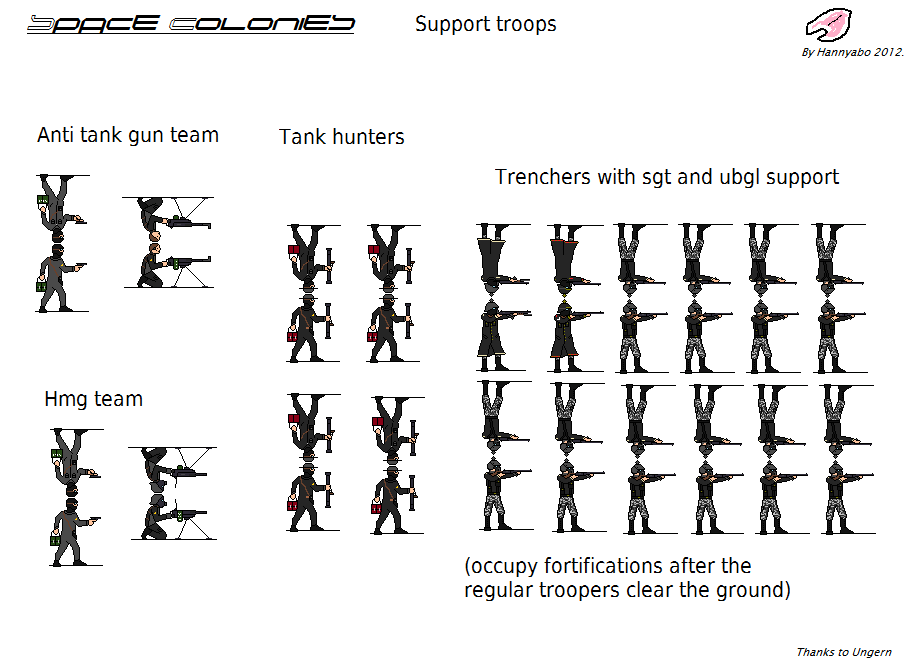 Space Colonies support troops