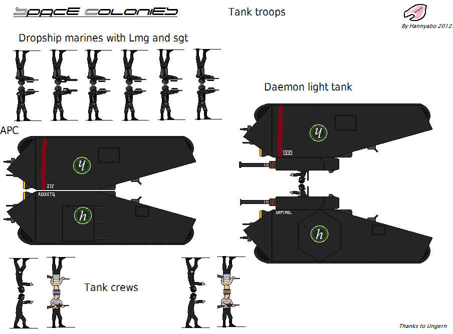 Space Colonies Tank troops